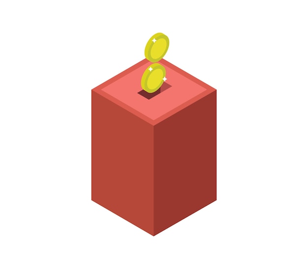 Isometric money box