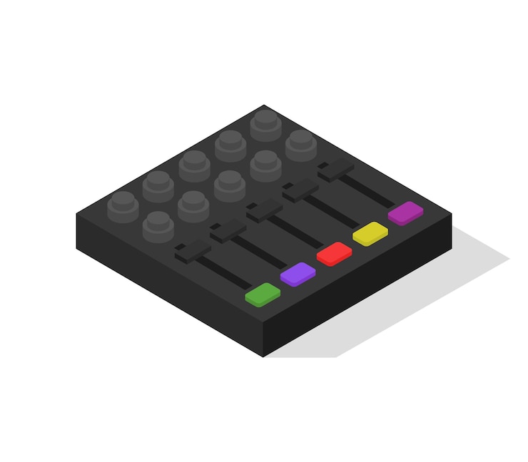 Vector isometric music mixer