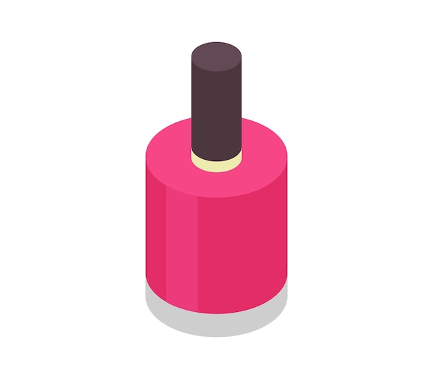 Vector isometric nail polish