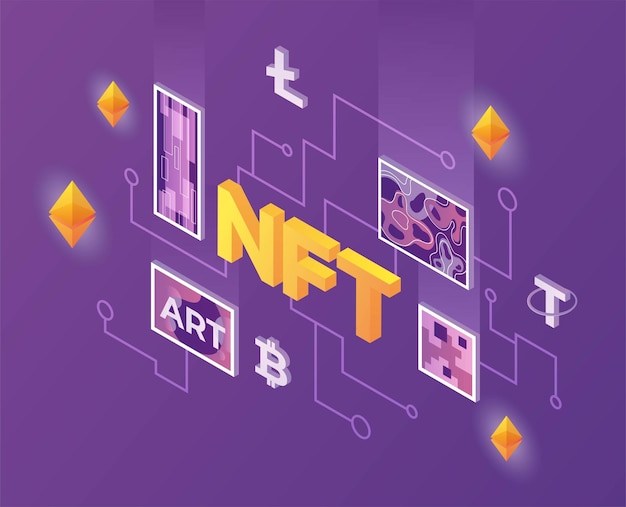 Isometric NFT concept