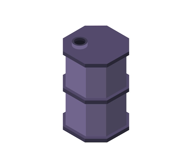 Isometric oil barrel