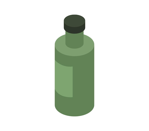 Isometric oil bottle