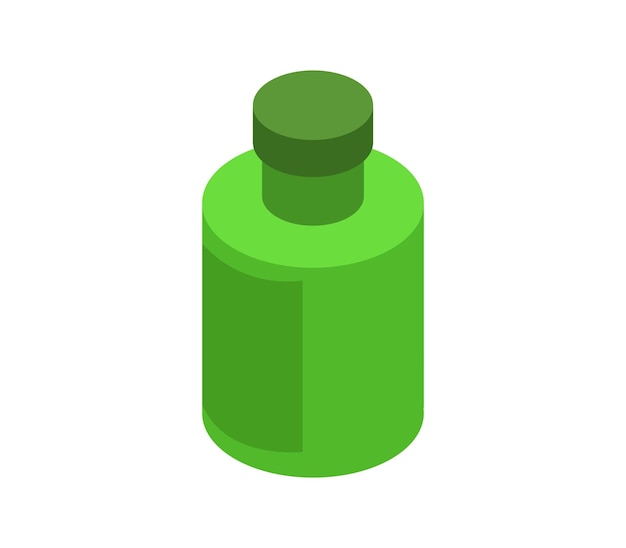 Isometric oil bottle