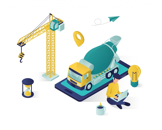 Vector isometric online construction service