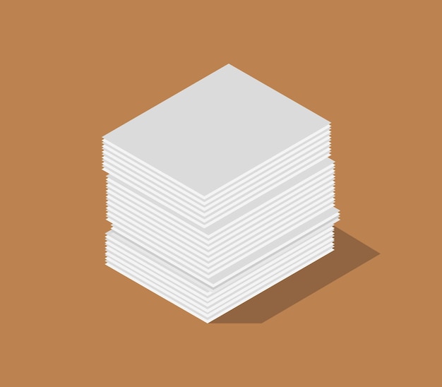 Vector isometric paper sheets