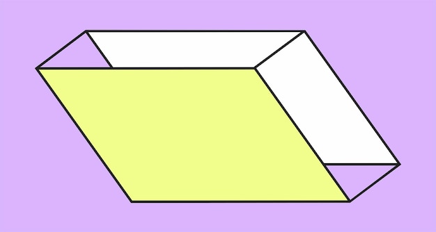 Isometric parallelepiped geometric shape