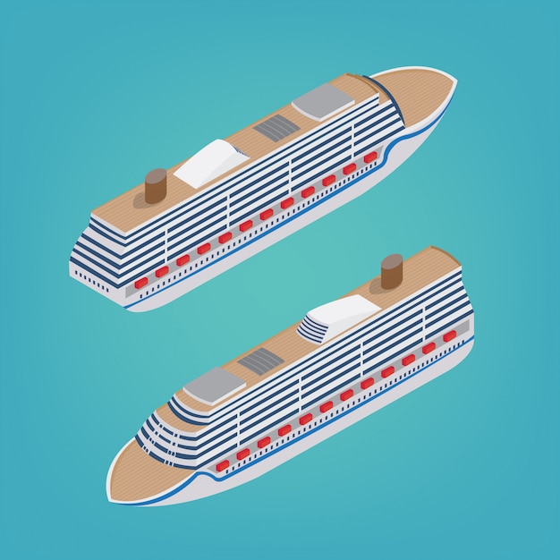 Isometric passenger ship