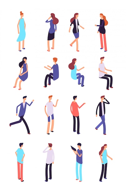 Vector isometric people set