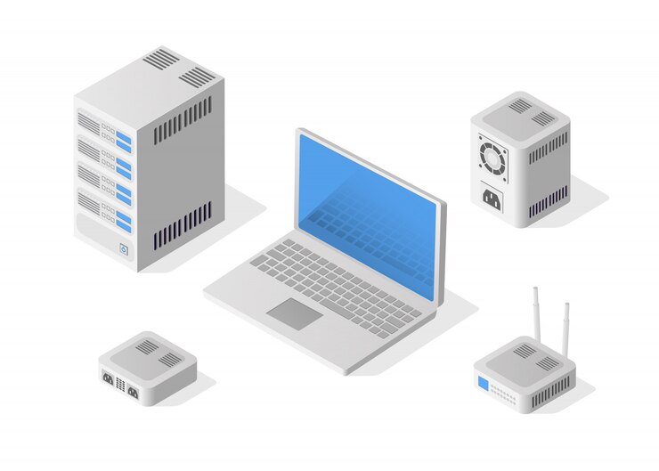 Vector isometric personal computer
