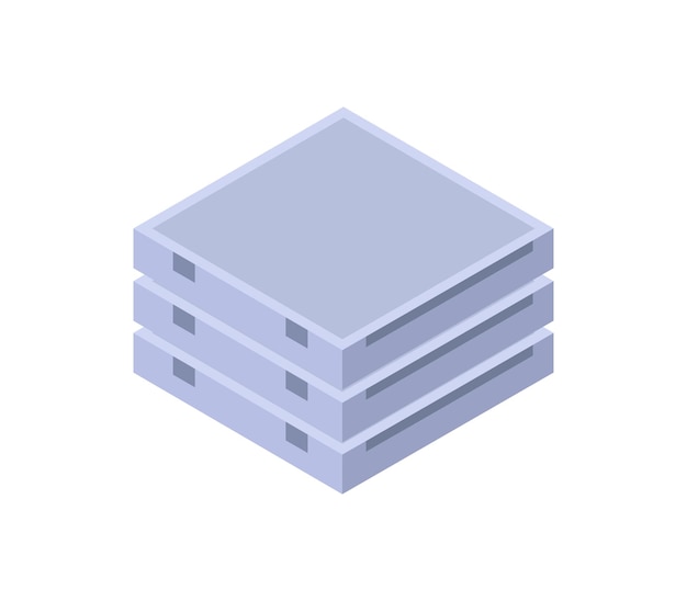 Isometric pizza box