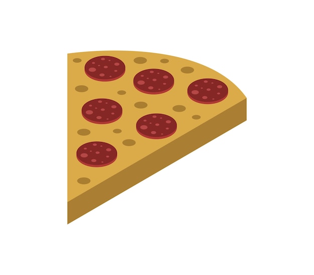 Isometric pizza slice