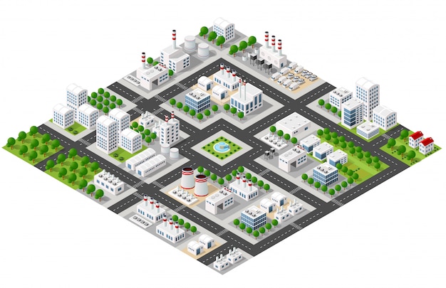 Vector isometric plant in 3d dimensiona