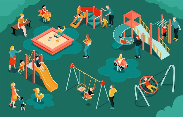 Isometric playground illustration