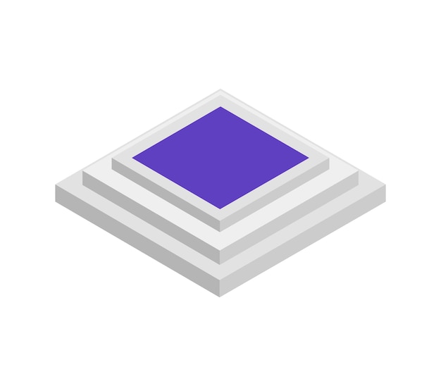 Vector isometric podium