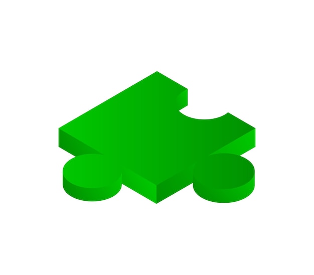 Vector isometric puzzle