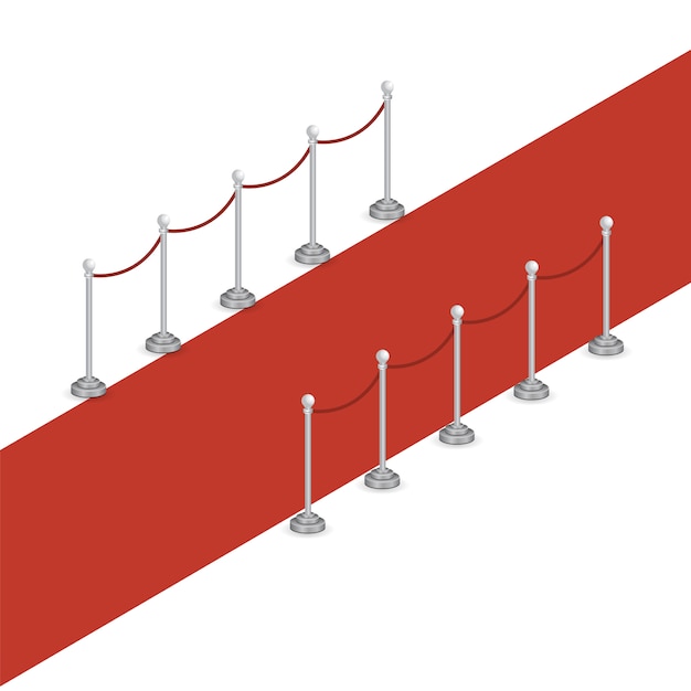 Isometric red carpet