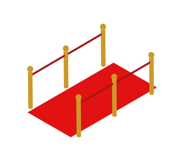 Isometric red carpet