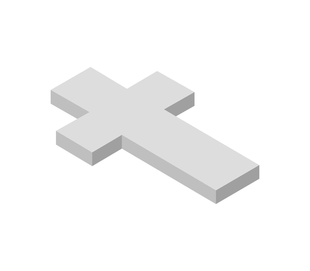 Isometric religious cross