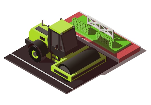 Isometric road roller