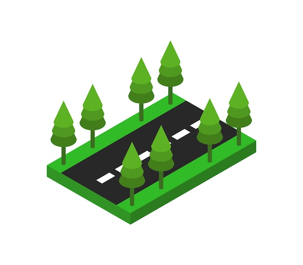 Isometric road