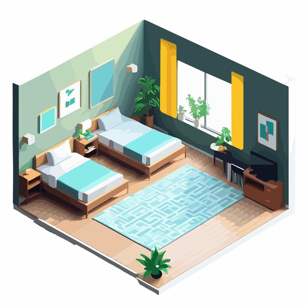 isometric room of a house