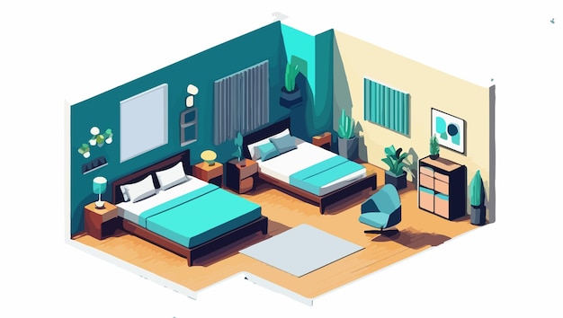 isometric room of a house