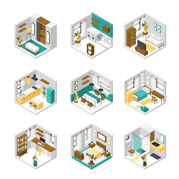 Isometric room set