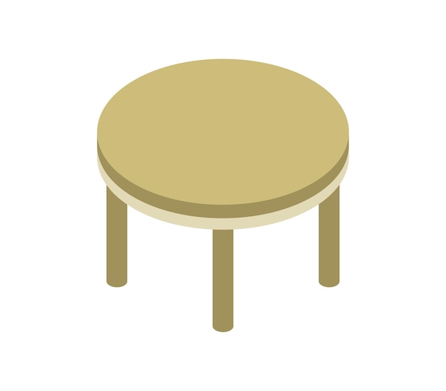 Isometric round table