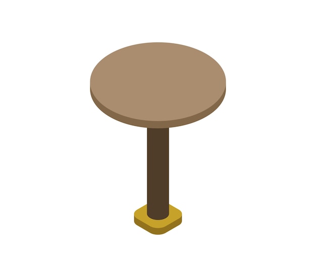 Isometric round table