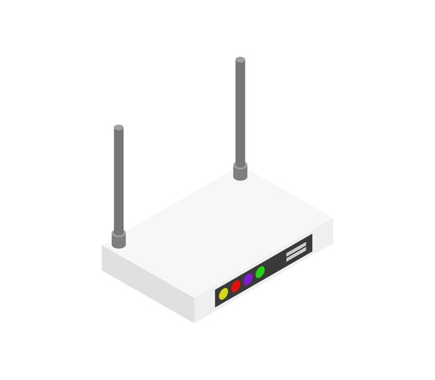 Vettore router isometrica