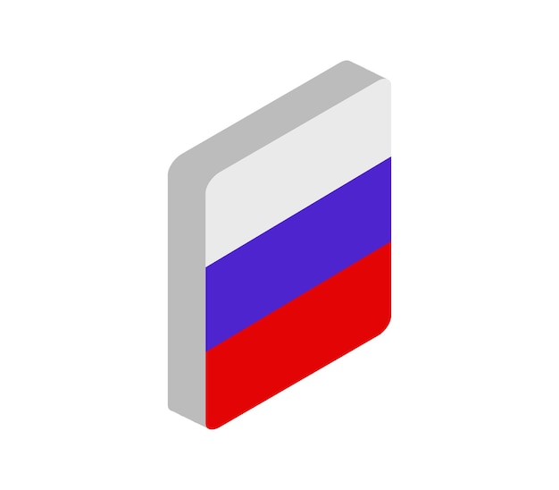 Isometric russia flag