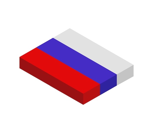 Isometric russia flag