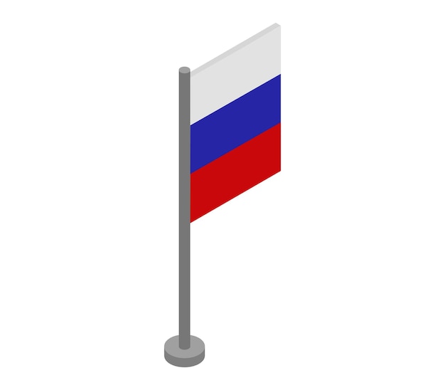 Isometric russia flag