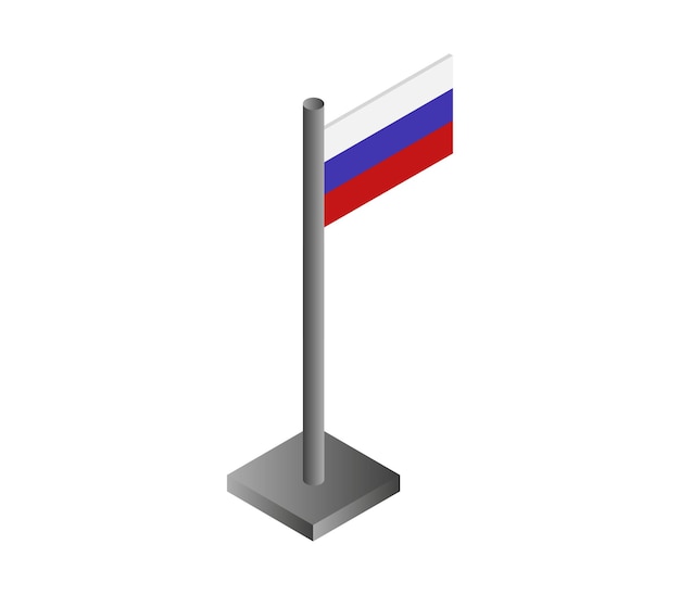 Isometric russia flag