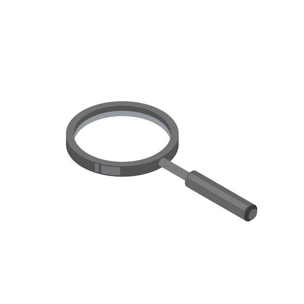 Isometric of scientific magnifying school glass vector icon for web design