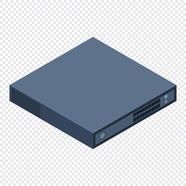 이소메트릭 서버 (Isometric Server Rack) - 고립된 서버 상자, 네트워크 서버, 컴퓨터 네트워크 기술, 터 일러스트레이션