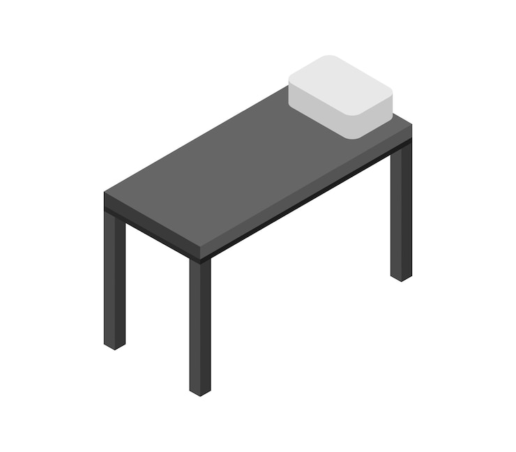 Vector isometric shelter bed