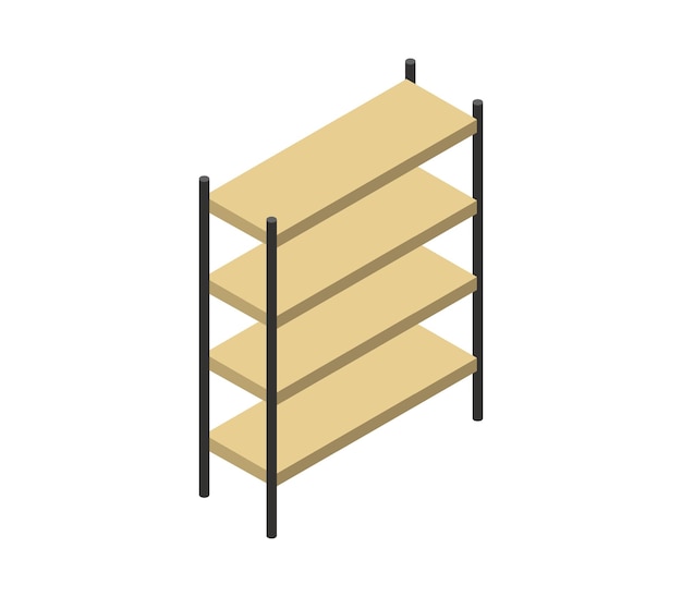 Isometric shelves