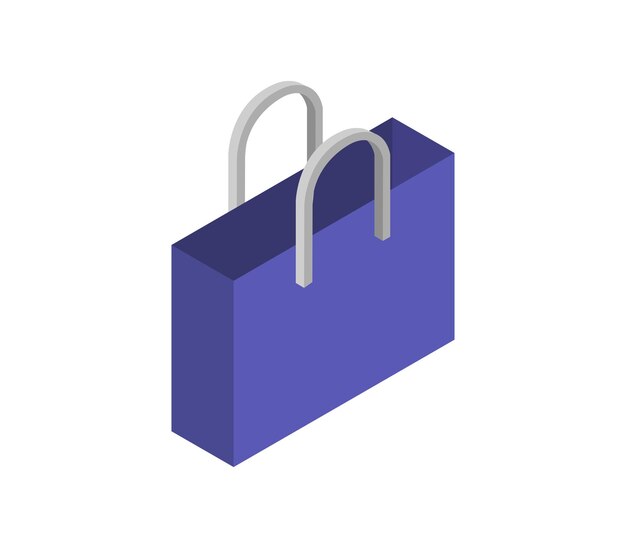 Isometric shopping bag