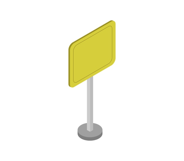 Vector isometric signboard