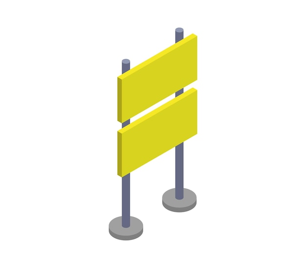 Vector isometric signboard