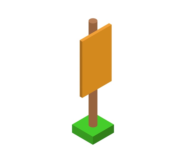 Isometric signboard