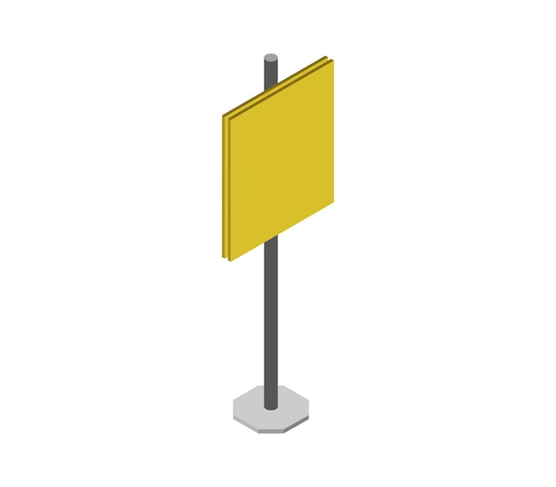 Vector isometric signboard