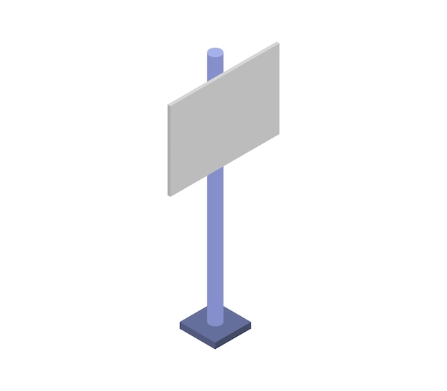 Vector isometric signboard