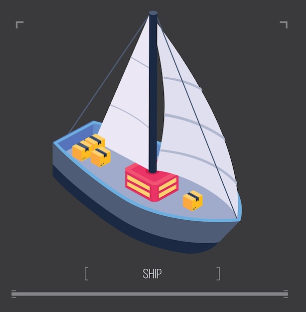 Isometric Single Element Boat