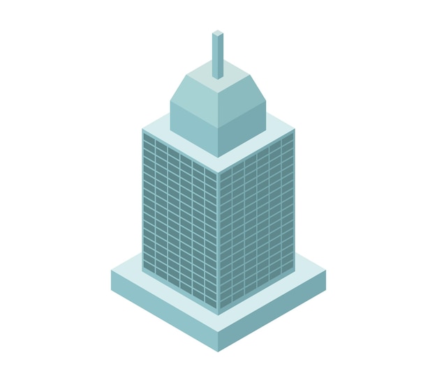 Vector isometric skyscraper