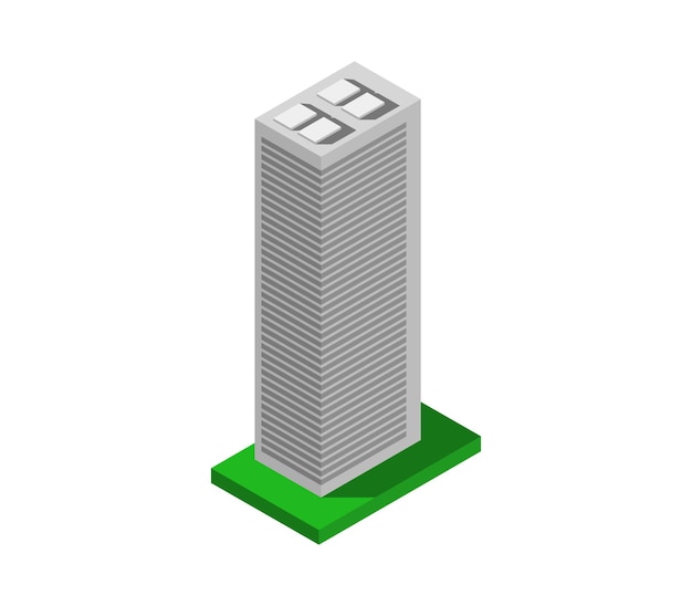 Vector isometric skyscraper