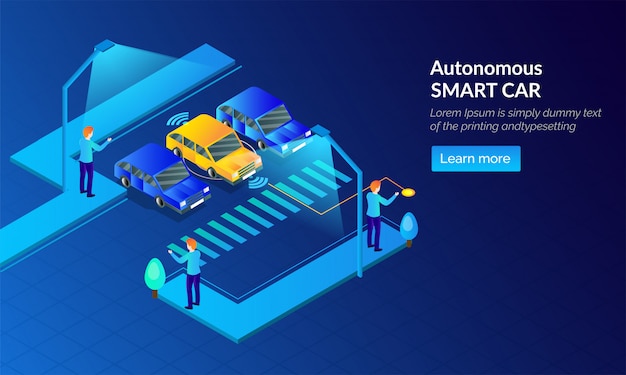 Isometric smart car with sensor