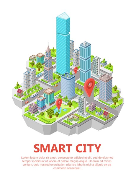 Smart city isometrica