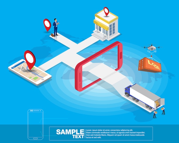 Isometric smart mobile logistics network